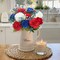 Artificial Flowers, 11PCS Mixed Bush Flower Red White and Blue Flowers
